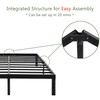 45MinST 14 Inch Platform Bed Frame/Easy Assembly Mattress Foundation /