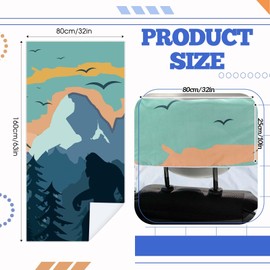 Hahafelt 2 Pack Car Seat Towel Covers with Storage Bag Seat Post Workout Sweat Towel Seat Cover Washable Seat Cover Non Slip for Car Towel for Dog Pet Workout Outdoor Sport Activities(Sasquatch)