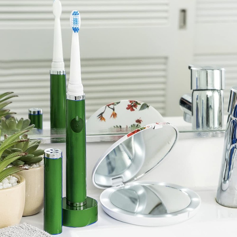 Pop Sonic Ultimate Pro Rechargeable Toothbrush (Green) - 40,000 Strokes/Min