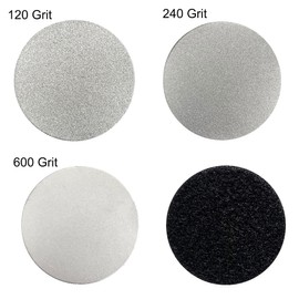 2 Inch 120 Grit 240 Grit 600 Grit Diamond Sanding Blocks with Hook and Loop Sponge Polishing Pad and Round Sanding Holder for Kitchen and Outdoor Use