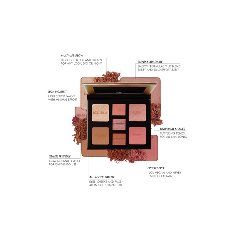 Milani, Paleta de maquillaje: sombras, blush, bronzer, highlighter - All