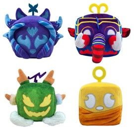 WESOPAN Fruits Plush Toy, 6" Hugging Fruit Plushies Pillow Soft Stuffed Animal Toy for Adults Kids Fans Gifts (4 PCS)