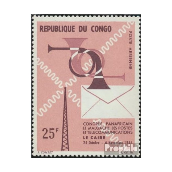 Kongo (Brazzaville) 59 (complete.issue.) 1964 Post and Telecommunications (Stamps for