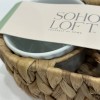 SOHO LOFT Serving Tray Cups 3 Compartment Woven Water Hyacinth