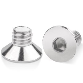 100Pcs M3 (3mm x 8mm) Hex Socket Countersunk Machine Screws, M3 Countersunk Bolts 8mm, Leryati Din7991 A2-Stainless Steel Hexs Countersunks Screws - Countersunks Hexs Bolts