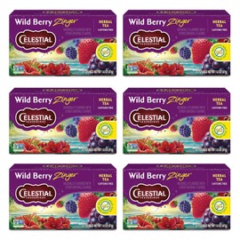 Celestial Seasonings Té de hierbas, Wild Berry Zinger, 20 unidades (Paquete de 6)