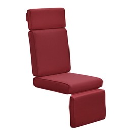 Skypatio All-Weather Outdoor Recliner Chair Replacement Cushion, Outdoor Waterproof Cushion for Patio Reclining Chair (Red)