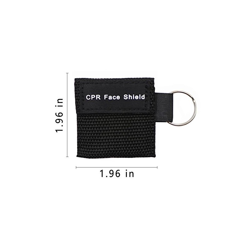 LSIKA-Z 100pcs CPR Face Shield Mask Keyring Emergency Kit Rescue