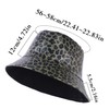 JAZTAKU Leopard Leather Bucket Hat for Women Packable Outdoor Camping