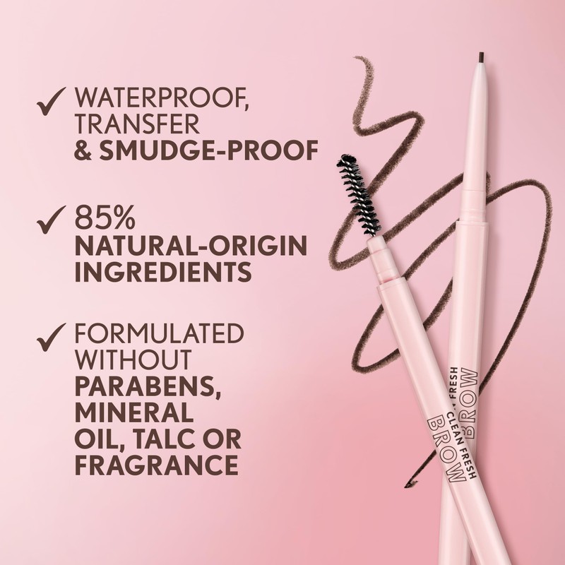 Covergirl Clean Fresh Brow Nano, 500 Medium Brown, Eyebrow Pencil,