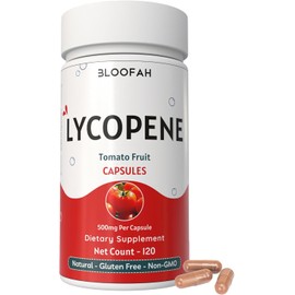 Lycopene Supplement Capsules 500mg – Tomato Fruit Powder with Natural Lycopene for Antioxidant & Daily Wellness Support | Gluten Free, Non-GMO (120 Count (Pack of 1))