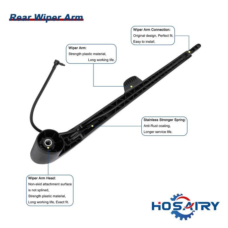HOSAIRY Rear Wiper Arm Blade Set for Chevy Trailblazer GMC