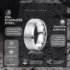 Kakonia 3Pcs Stainless Steel Rings for Men Women 8MM Wedding