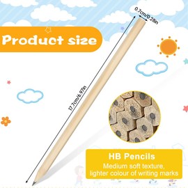 SLTAXAR Pack of 60 HB Wooden Pencils Natural Wood Pencils Made of Wood Wooden Pencil Graphite Pencils HB Pencil Set for Students Office School Supplies Writing (17.7 cm x 0.7 cm)