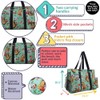 Solid Color Print Zippered Caddy Organizer Tote Bag