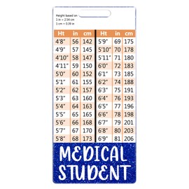 Plifal Medical Student Badge Buddy Card Holder Nursing Accessories Blue Vertical ID Name Identification Tags Nurse Work Items W Height & Weight Conversion Charts