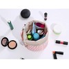 Makeup Bags for Women, Waterproof Round Travel Drawstring Make Up