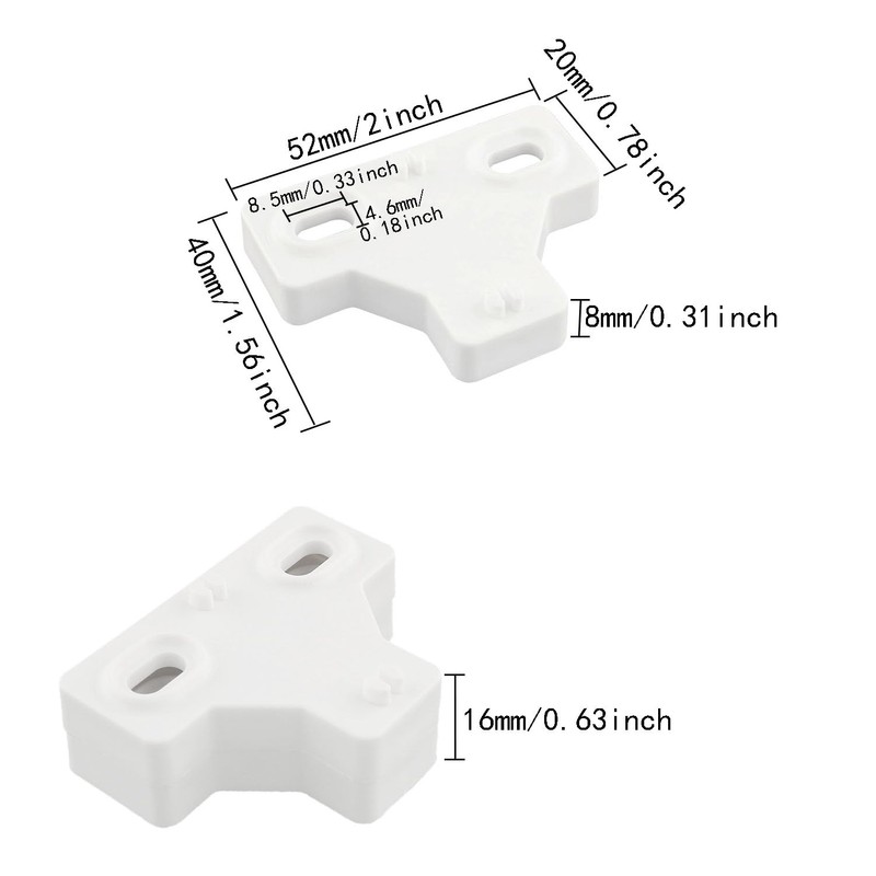 ITROLLE 4PCS Cabinet Hinge Spacer, Concealed Cabinet Cup Hinge, Half