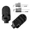 POFET 1 Pair Foldable Bicycle Pedals Aluminum Alloy Bicycle Rear