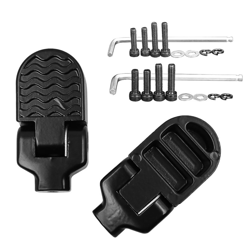 POFET 1 Pair Foldable Bicycle Pedals Aluminum Alloy Bicycle Rear
