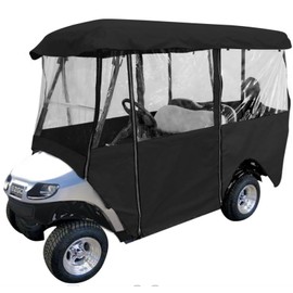 Leader Accessories Deluxe Golf Cart Enclosure,Golf Cart Rain Cover 4 Passenger Drivable Golf Cart Cover Long Roof Fit for EZGO, Club Car, Yamaha Cart (4-Person)