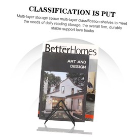 OHPHCALL 2pcs Desktop Book Stand File Organizer for Magazines Documents Stylish Design for Office Home School Use Stable and Neat Desktop Storage