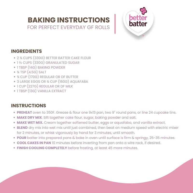 Better Batter Cake Flour - Award Winning Nutritious, Vegan, Allergen
