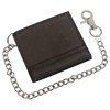 Men's Genuine Leather RFID Blocking Chain Biker Bifold Flap Up
