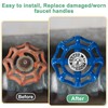 M METERXITY 2-Set Outside Faucet Handle, 8x8mm Paint Cast Iron