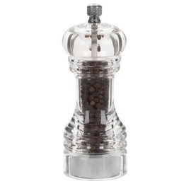 Tabletex Professional Salt&Pepper Grinder Set - Clear Acrylic Mills with Stainless Steel with ceramic Precision Mechanisms. for Home or Restaurants. Warranty 1 year (Pepper Mill)