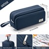KALIDI Pencil Case with 3 Compartments Large Capacity Pencil Case