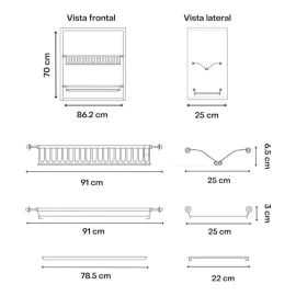 Cerrajes Porta Platos Y Vasos Para Mueble De Cocina Con Bandeja 90 Cm