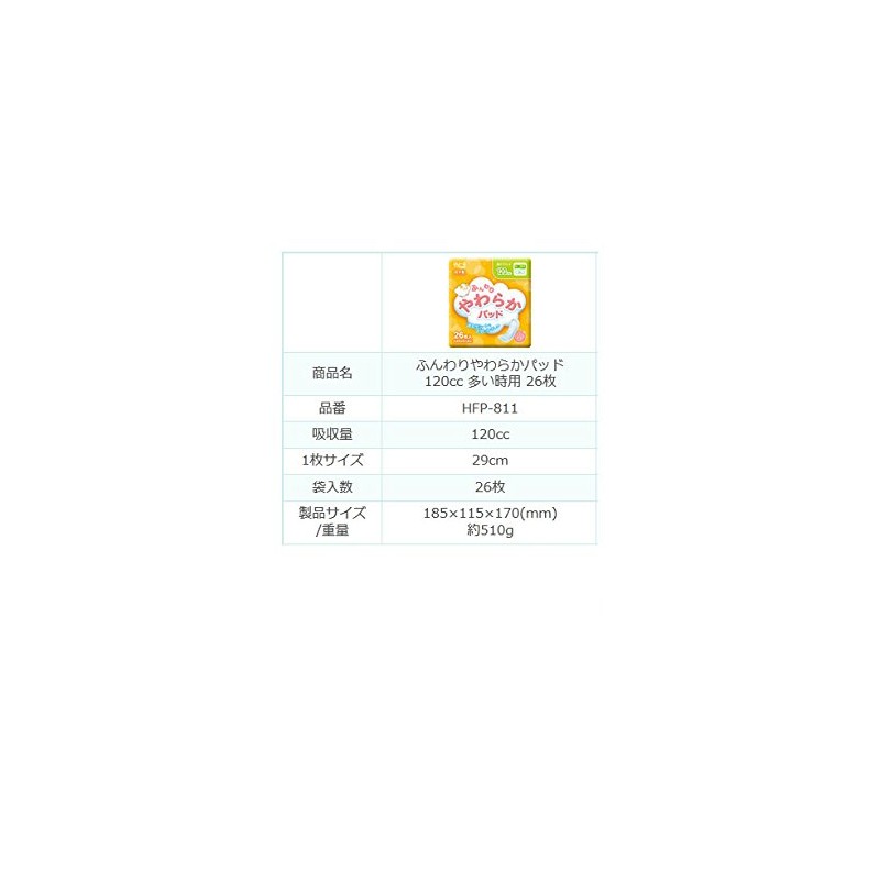 Daiichi Freene Home HFP-811 Soft Pad, For Large Times (Absorption