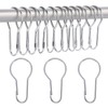 12 Stainless Steel Shower Curtain Hooks - Rust-resistant, easy-to-install curtain