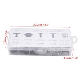 Watris Veiyi Pack of 60 Car Mounting Clips, 5 Types of Car Clips, Quick Release Screw, Motor Under Ceiling Lid, Floor Sign, Mounting Clip