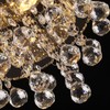 Vinilky Crystal LED Ceiling Light Chandelier, Modern Flush Mount Lighting