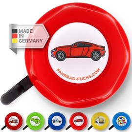 Bicycle Bell Kids - Car/Red - Funny Bicycle Bell Kids Boys Bicycle Bell Kids Bike, Bell Bicycle and Balance Bike - Rings Loud, Easy Assembly