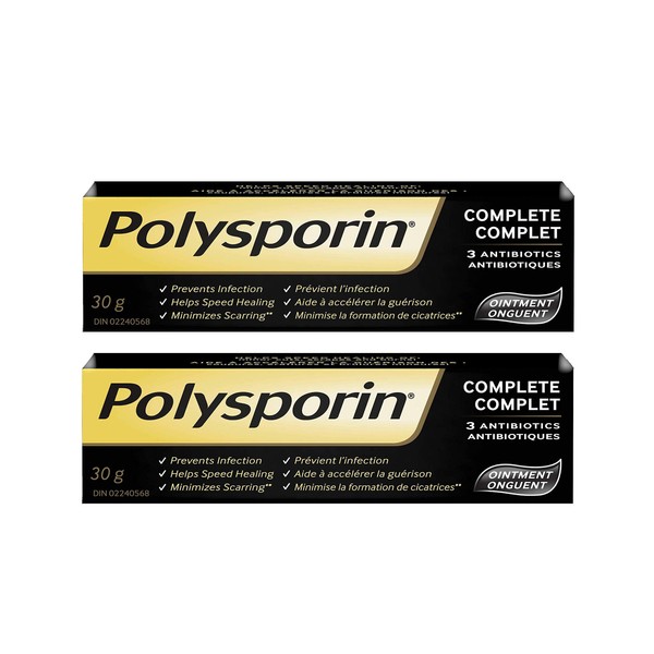Polysporin Complete first aid antibiotic Ointment (pack of 2)