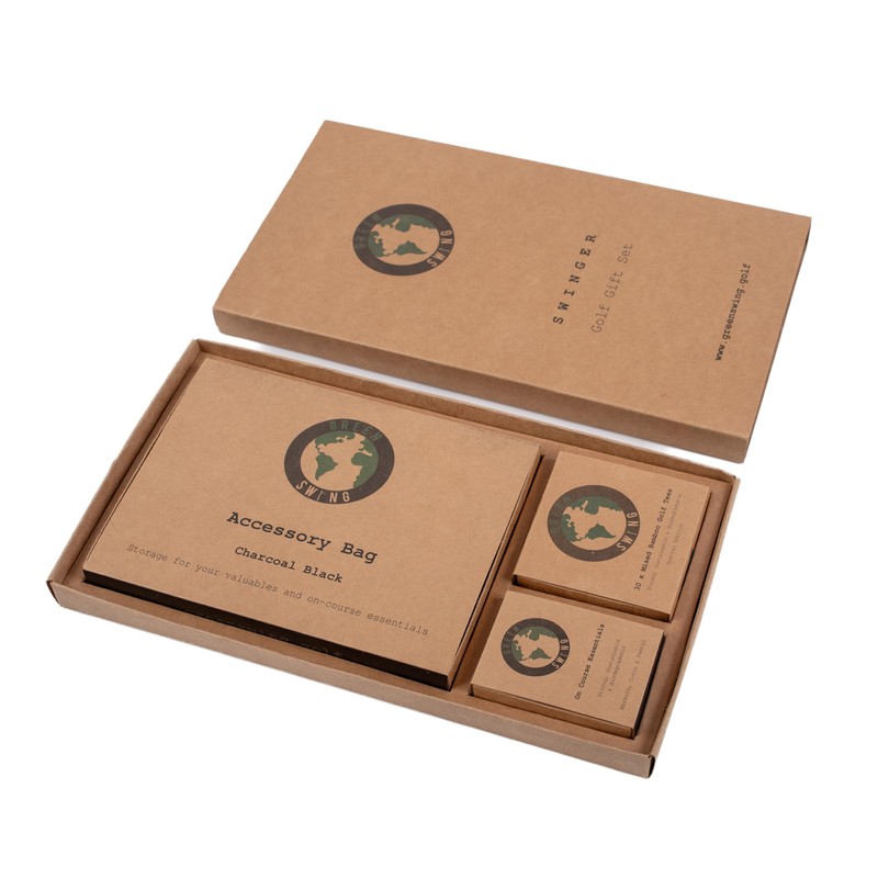 Green Swing Bamboo Golf Tees, Accessory Bag & On Course