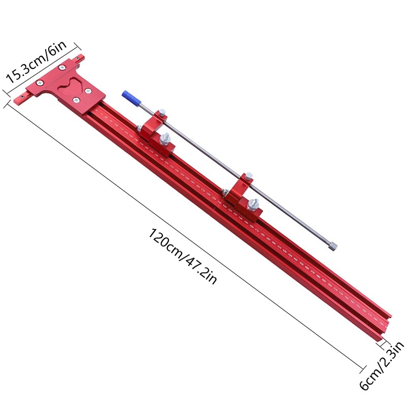 Parallel Rail Guide System, 6061 Aluminum Alloy 47.2In Extension Longest