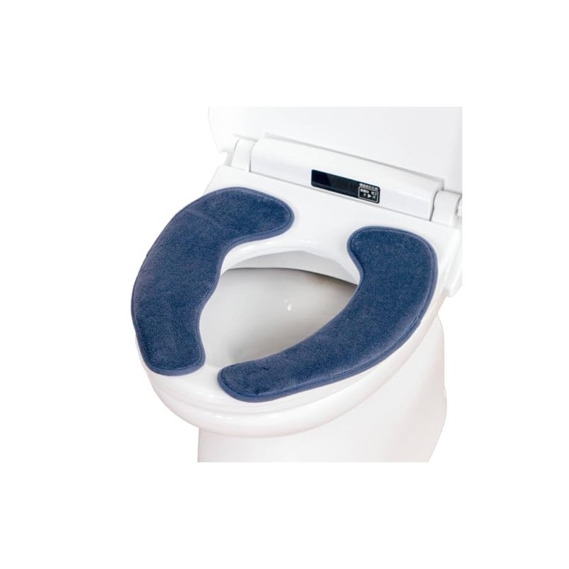 OKA Easy Toilet Seat Cushion, Angers, U/O, Washing/Heating Type, Navy