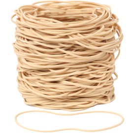 Foshine Rubber Bands 300Pcs 4.8inch/12cm Big rubber band Elastic Rubber Band Beige rubber bands office supplies File Folders Litter Box (4 4/5" x 1/16")