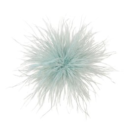 Feather Brooch, Fluffy Ostrich Feather Brooch Bridal Wedding Party Christmas Dress Up Corsage Pin Hat Accessories for Women Wedding Party Dance Banquet Dress Clothing Accessories, Lake Green