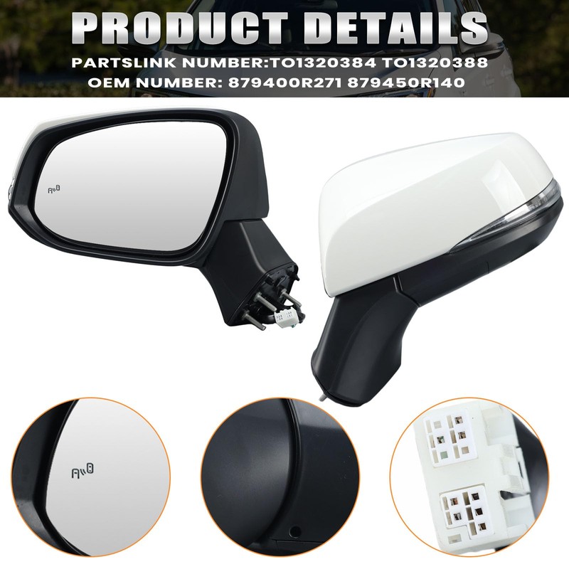 Left Driver Side Mirror Compatible with Toyota RAV4 2019 2020