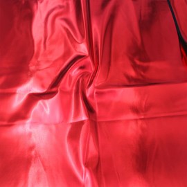 Texco Inc 60" Wide Poly Spandex-Metallic Foil Fabric-Sold by The Yard-185 GSM, Medium Weight, 2-Way Stretch-Apparel, Leggings, Dance Outfits, Party & DIY, Red 1 Yard