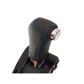 Tricolor EX 1BK3H26B1B1L N-Box, N-BOX+, N-ONE, N-WGN Black Leather x Blue Stitching, DIY Shift Knob, Genuine Leather Replacement Kit