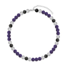 HMOOY Baseball Pearl Necklace for Men Women Sparkling Rhinestones Inspired Pearl Necklace Athletes Sports Necklace Gifts for Baseball Team, Zinc, No Gemstone