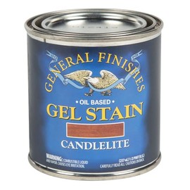 General Finishes Oil Base Gel Stain, 1/2 Pint, Candlelite