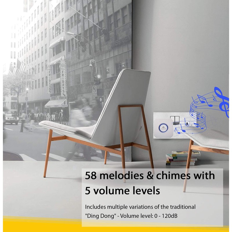 Wireless Doorbell Plug in Chime Kit | Doorbell Designed for