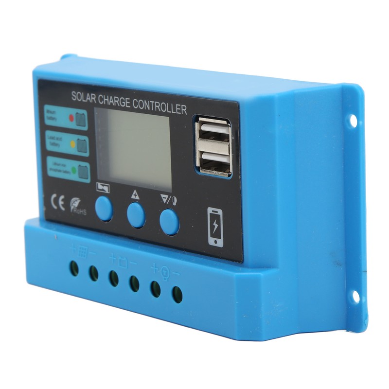 12V 24V Solar Panel Controller LCD Display Photovoltaic Charge Controller